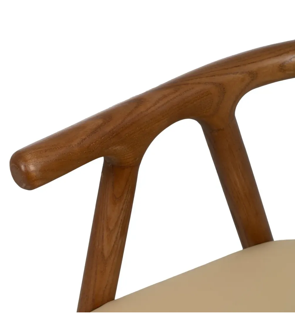 Krzesło EMYLY 76 cm kremowo brązowy