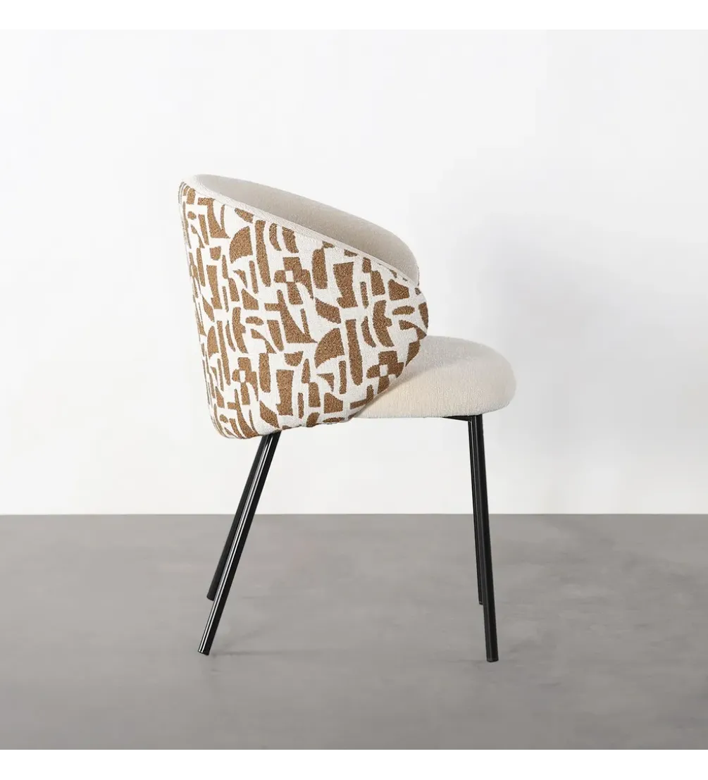 Krzesło ESTAMPADO 74 cm biała ochra