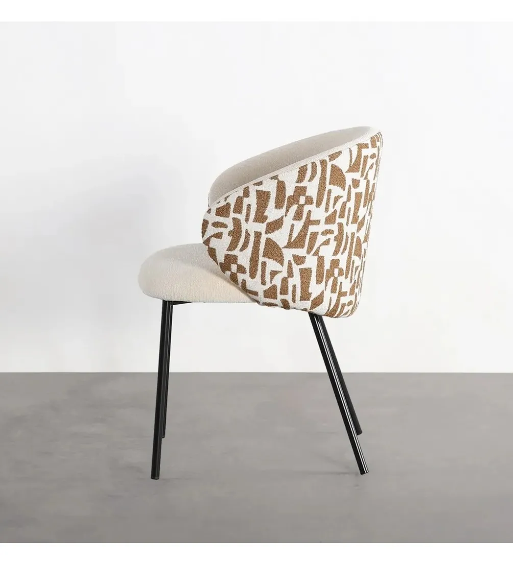 Krzesło ESTAMPADO 74 cm biała ochra