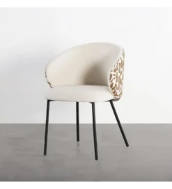 Krzesło ESTAMPADO 74 cm biała ochra