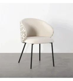 Krzesło ESTAMPADO 74 cm biało beżowe