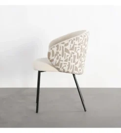 Krzesło ESTAMPADO 74 cm biało beżowe