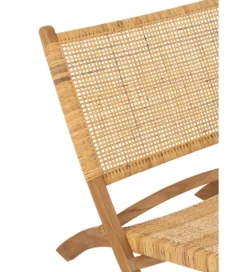 Krzesło FOLDE 78 cm drewno teak rattan