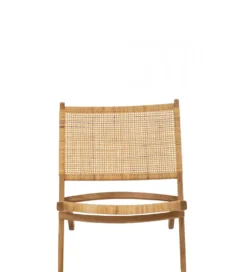 Krzesło FOLDE 78 cm drewno teak rattan