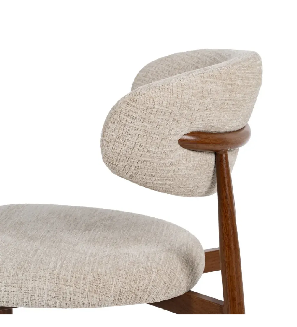 Krzesło HYUN tapicerowane brązowe