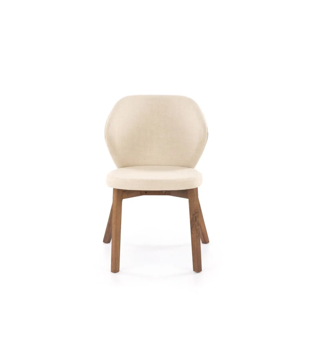 Krzesło K583 81 cm beżowe orzechowe