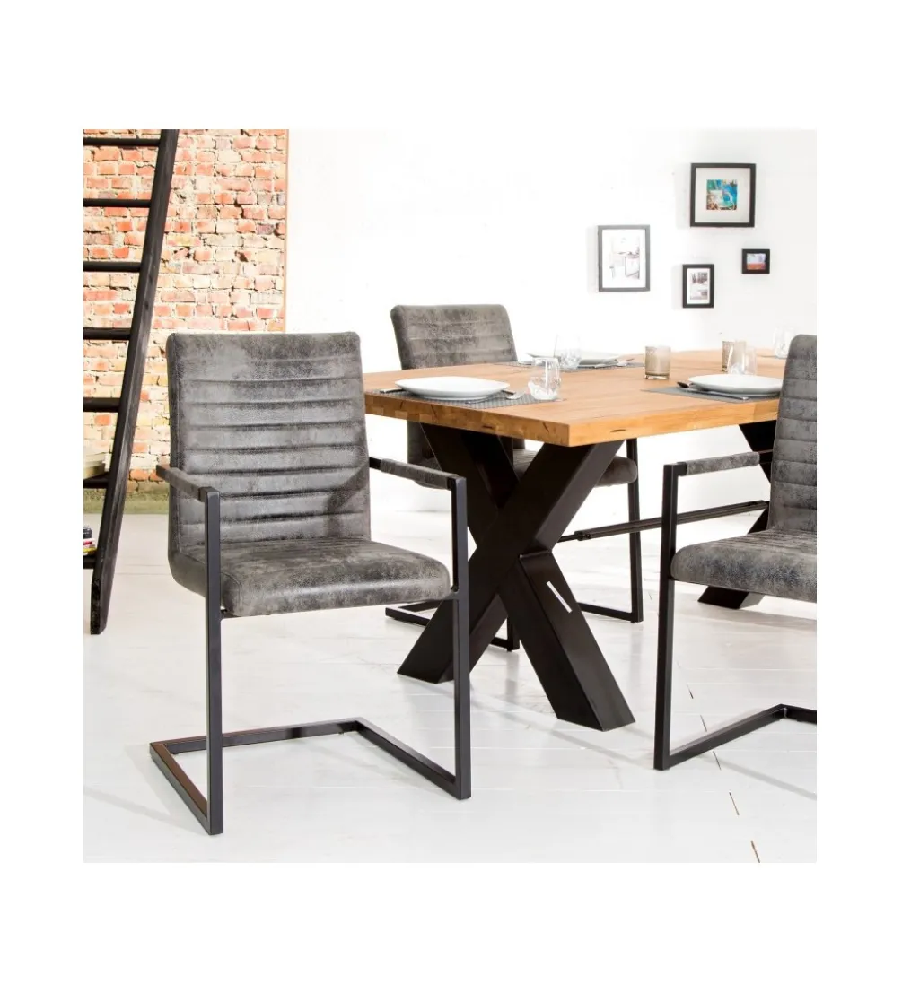 Krzesło LOFT vintage szare
