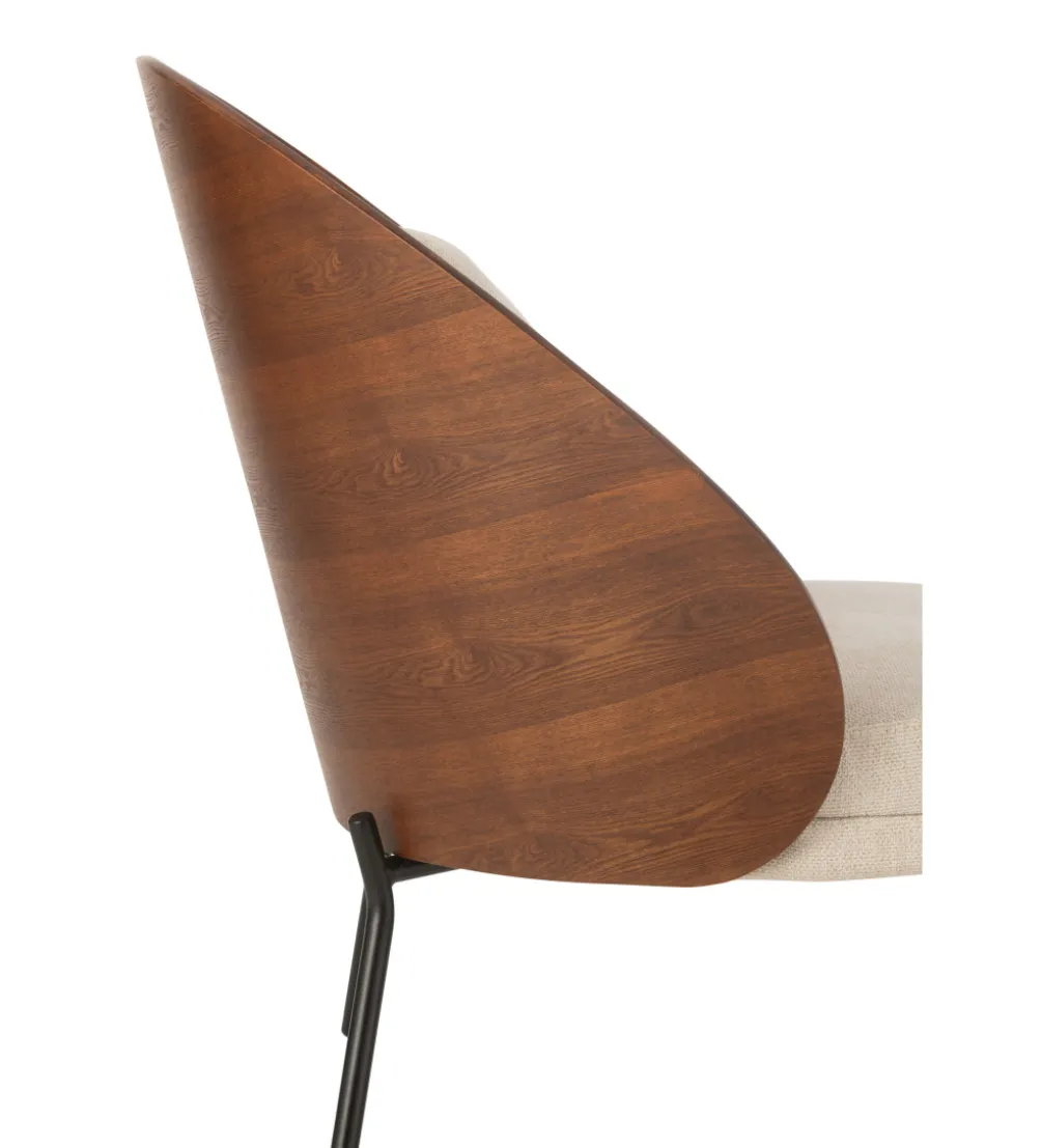 Krzesło LONEPLY 82 cm naturalne ciemno brązowe beżowe