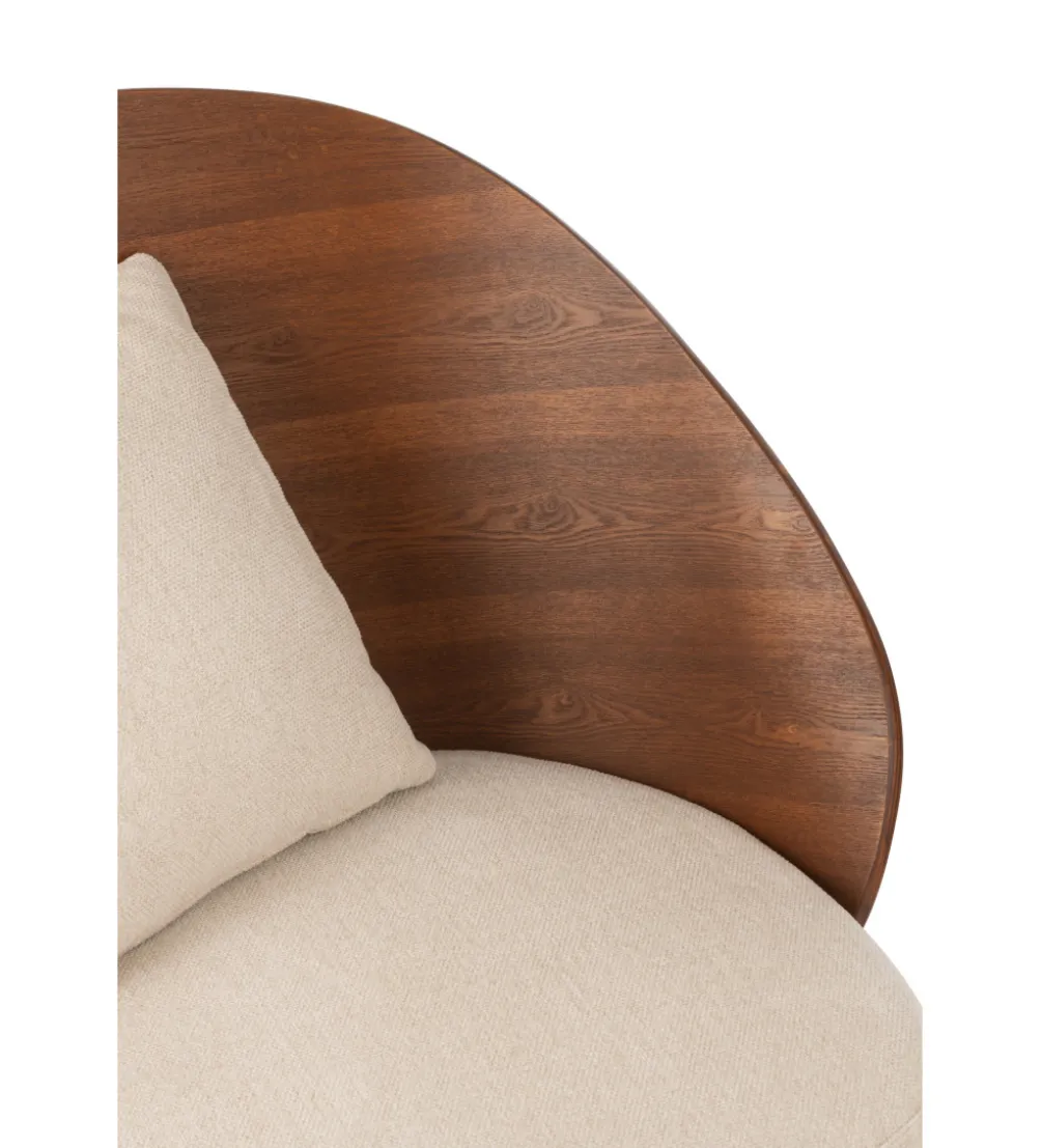 Krzesło LONEPLY 82 cm naturalne ciemno brązowe beżowe