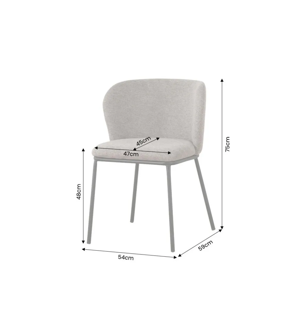 Krzesło LYON 75 cm szaro beżowe