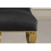 Krzesło MODERN BAROCK welwet czarny złote nogi
