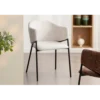 Krzesło NOBLESSE welwet beige czarne nogi