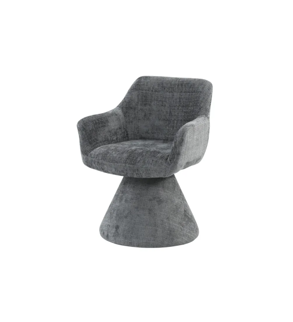 Krzesło obrotowe AMBIENTO 79 cm 180 stopni chenille szare