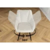 Krzesło obrotowe AVIGNON chenille beige czarne nogi