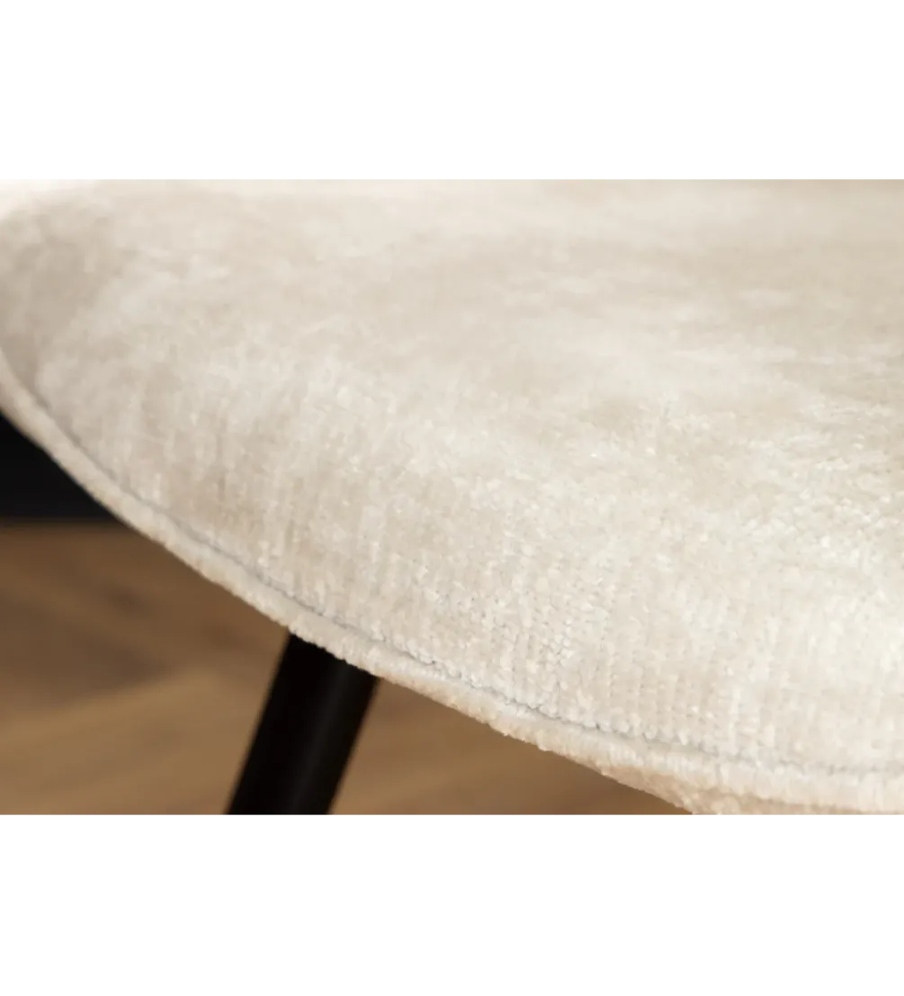 Krzesło obrotowe AVIGNON chenille beige czarne nogi