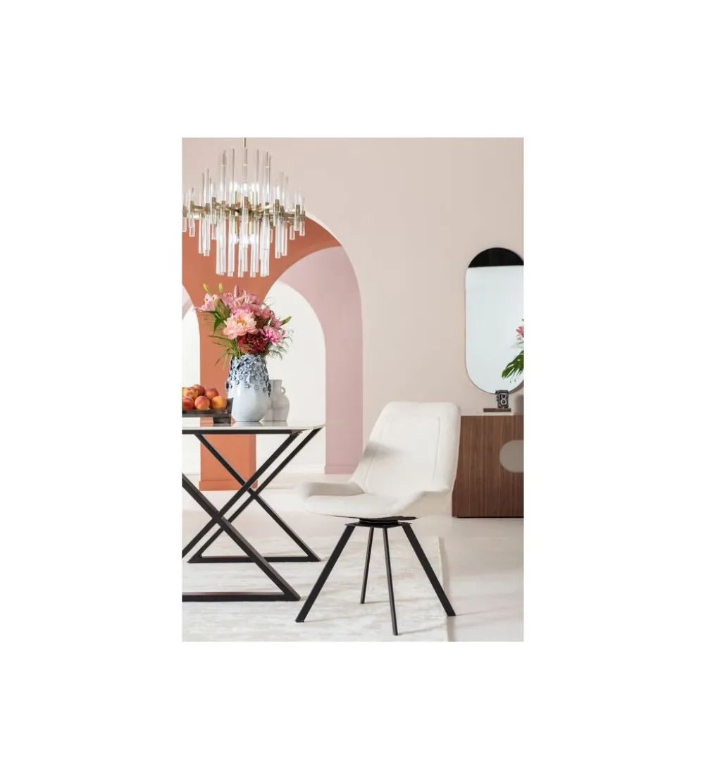 Krzesło obrotowe BARON 88 cm kremowe