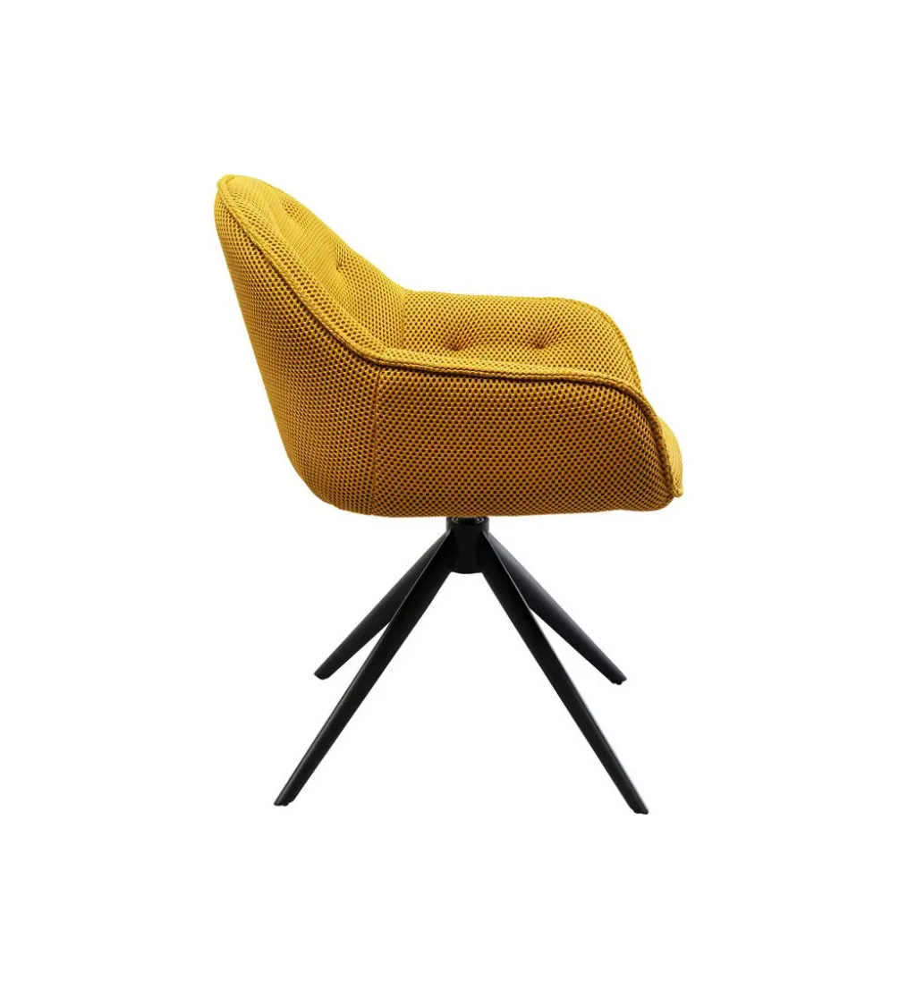 Krzesło obrotowe CARLITO MESH 82 cm żółty