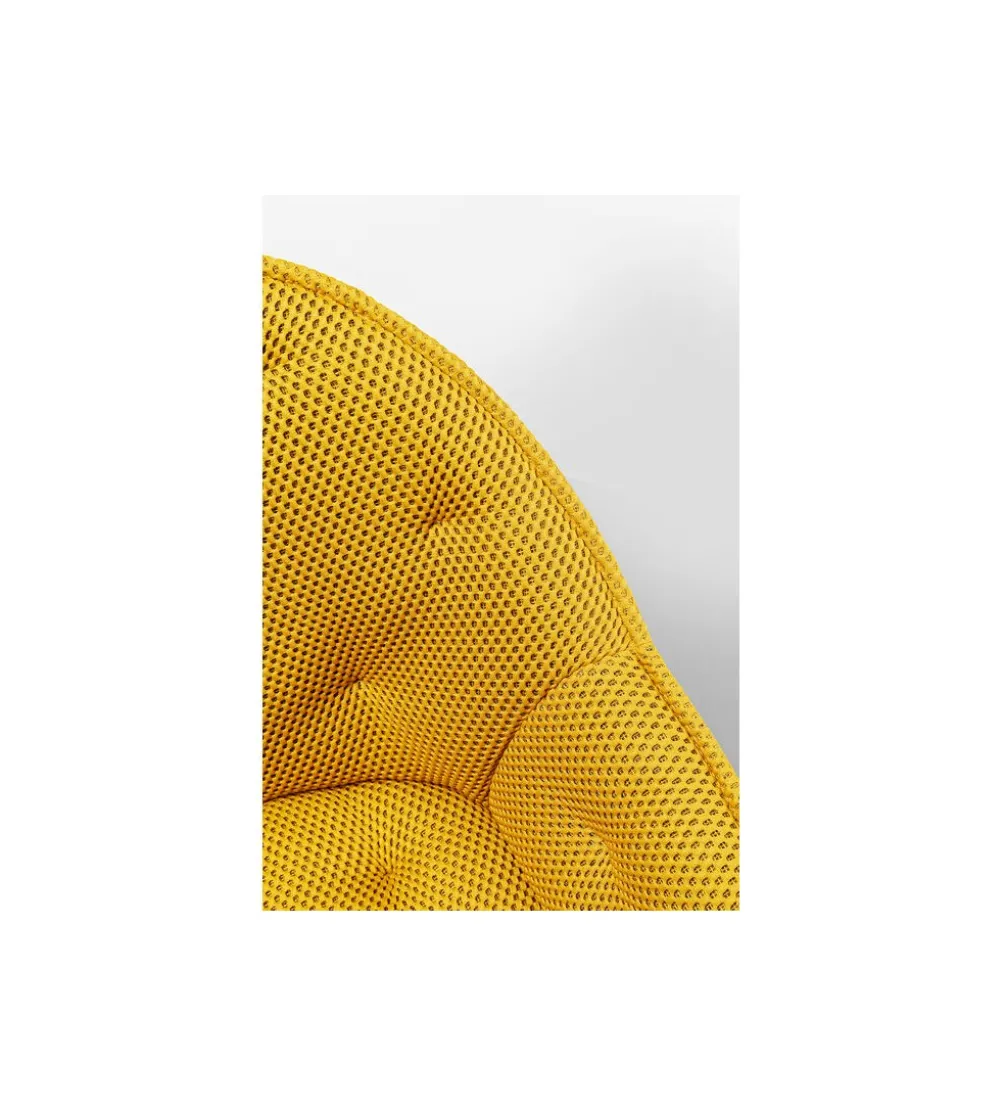 Krzesło obrotowe CARLITO MESH 82 cm żółty