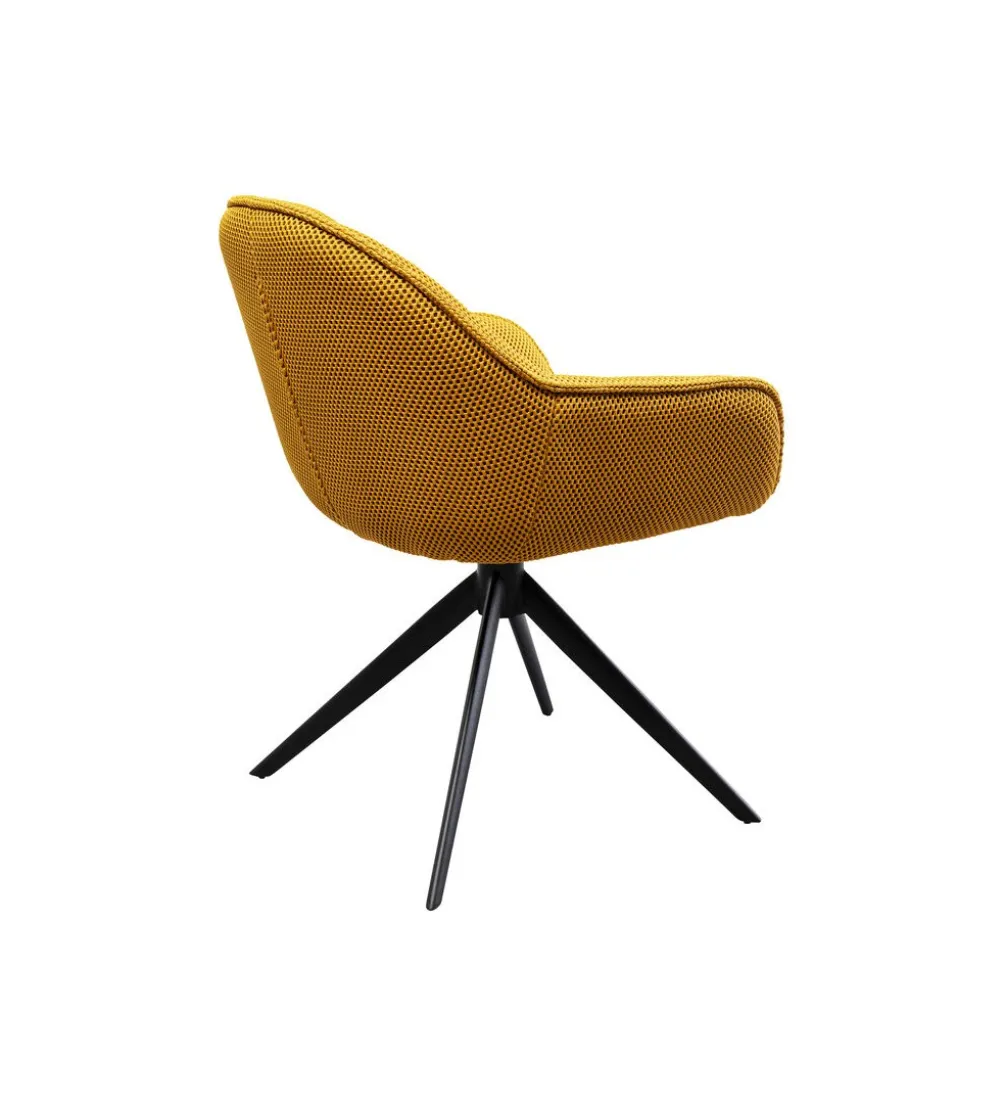 Krzesło obrotowe CARLITO MESH 82 cm żółty