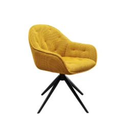 Krzesło obrotowe CARLITO MESH 82 cm żółty