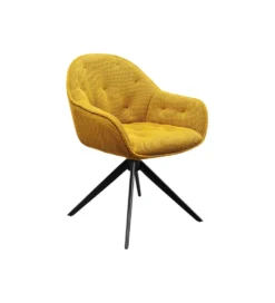 Krzesło obrotowe CARLITO MESH 82 cm żółty