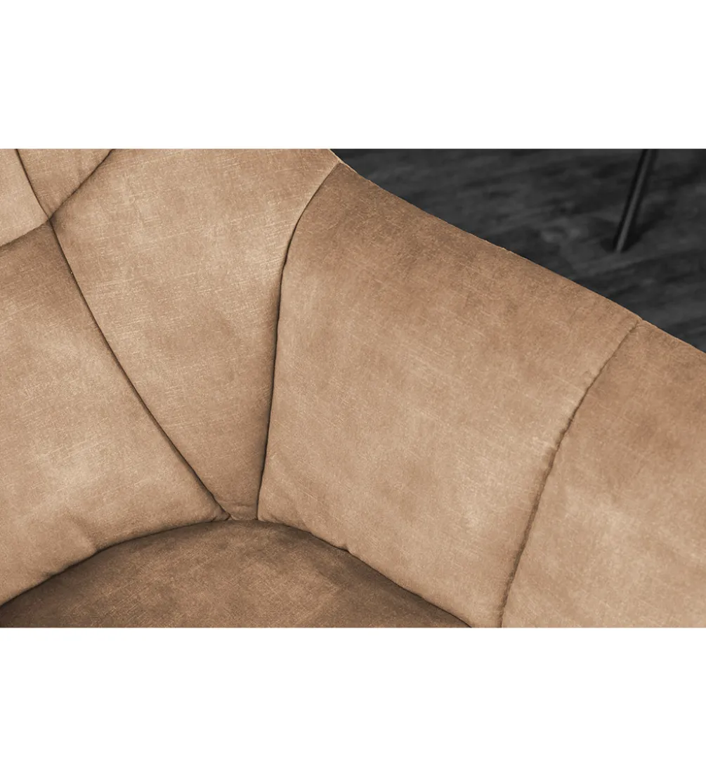 Krzesło obrotowe PAPILLON 83 cm 180 stopni champagne beżowe