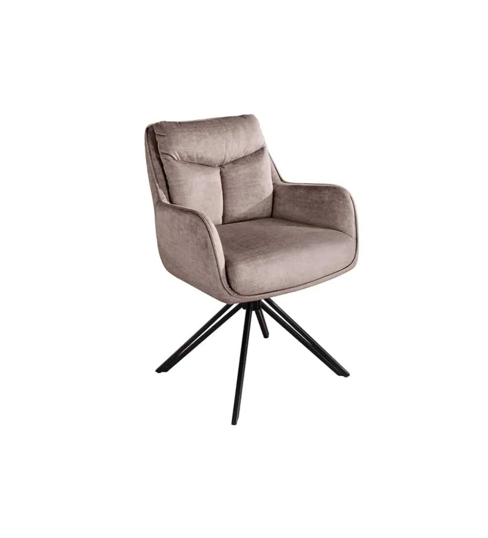 Krzesło obrotowe PROMETHEUS 88 cm 180 stopni welwet taupe