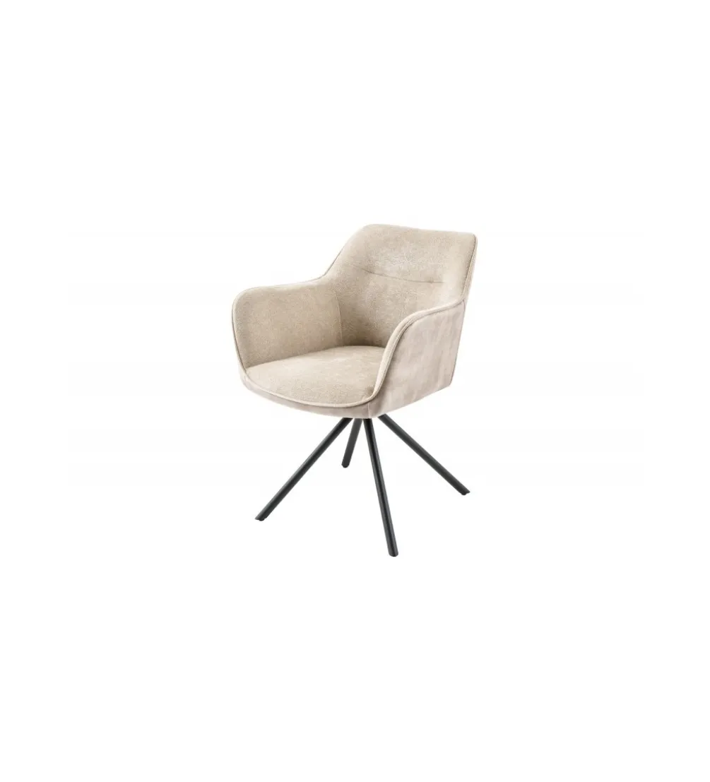 Krzesło obrotowe siedzisko 180 stopni RONDA beżowe