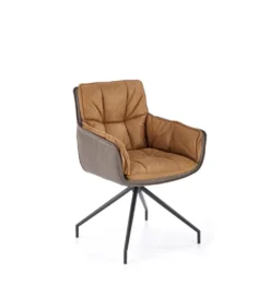Krzesło obrotowe 360 stopni GROVE brązowe