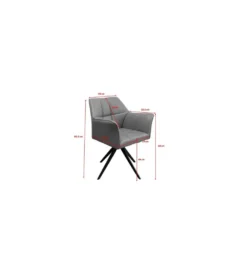 Krzesło obrotowe THINKTANK 82 cm szare