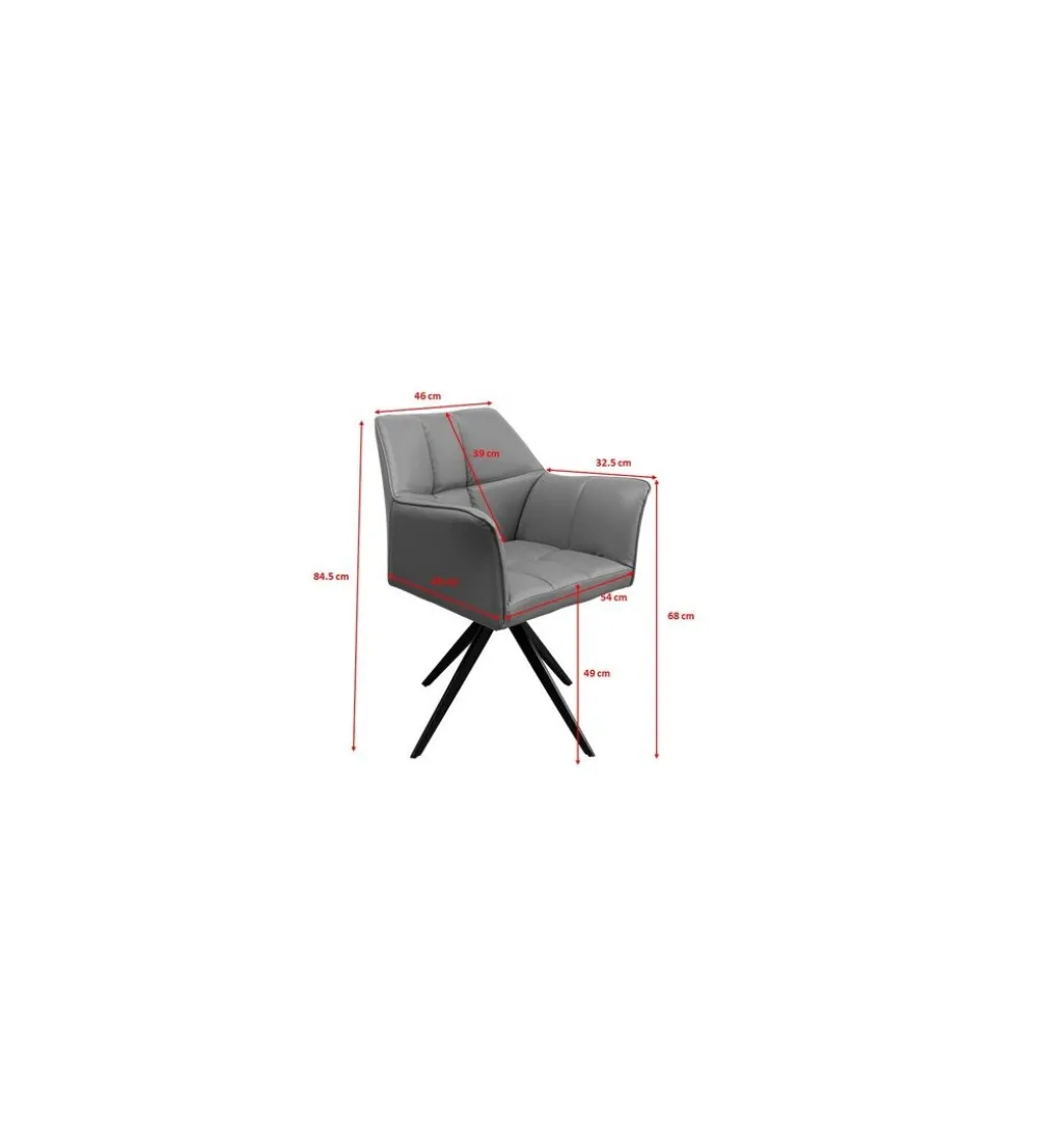 Krzesło obrotowe THINKTANK 82 cm szare