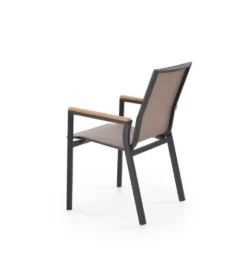 Krzesło ogrodowe FIERRO 88 cm czarny brązowy