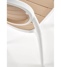 Krzesło ogrodowe K529 83 cm białe naturalne