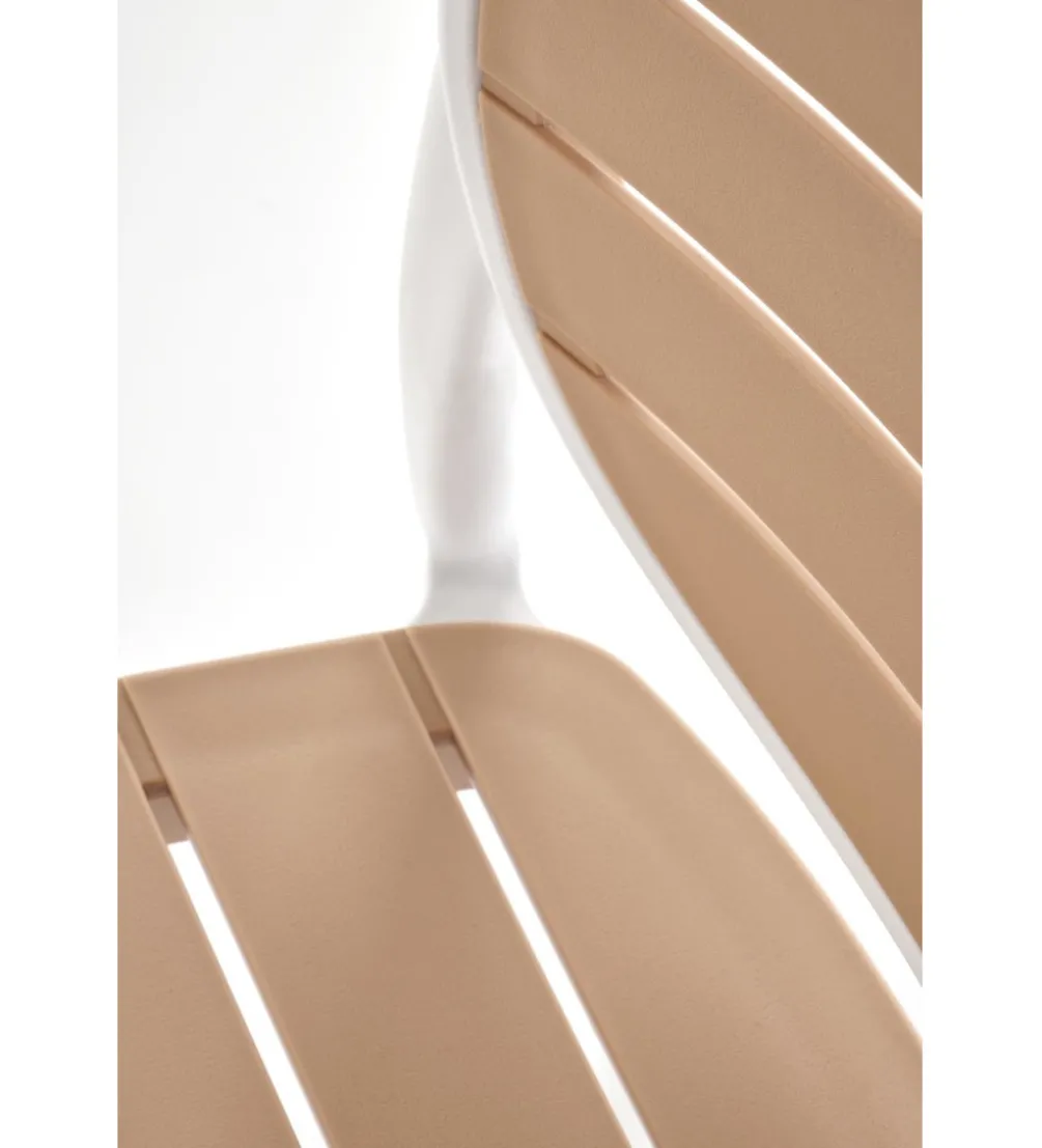 Krzesło ogrodowe K529 83 cm białe naturalne