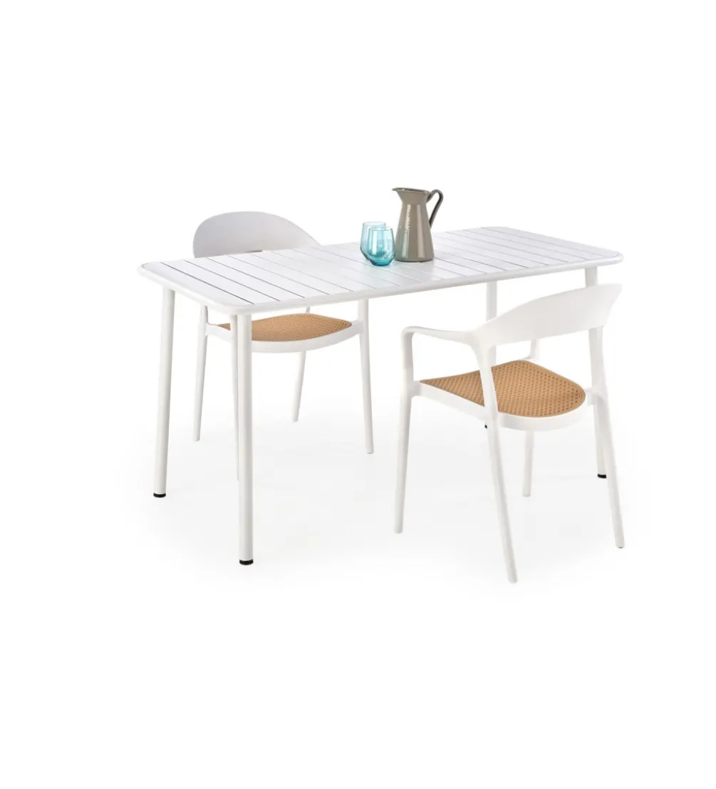 Krzesło ogrodowe K530 80 cm białe naturalne