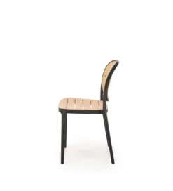 Krzesło ogrodowe K529 83 cm czarne naturalne