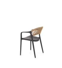 Krzesło ogrodowe K582 78 cm czarny naturalny
