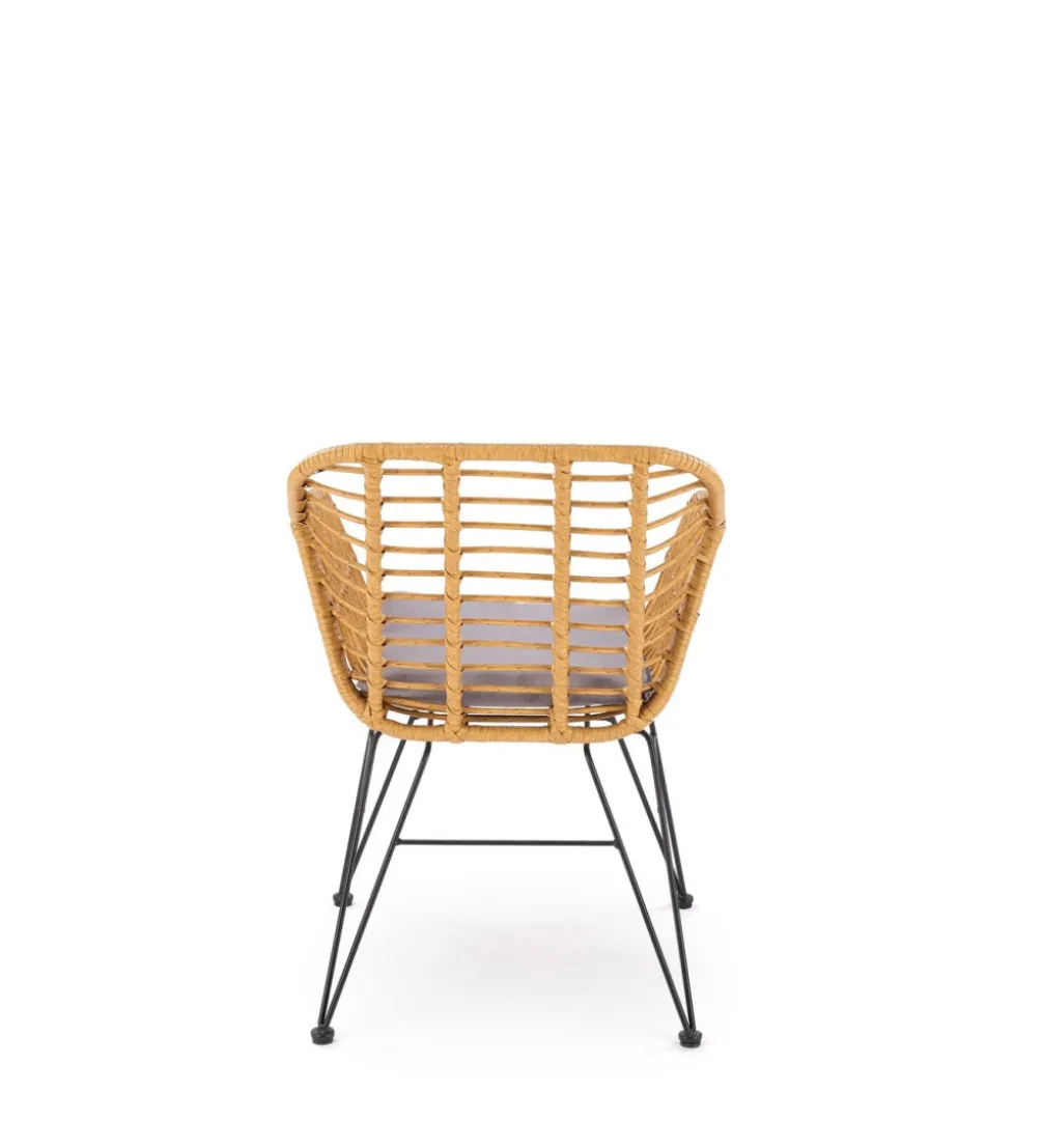 Krzesło ogrodowe K541 77 cm naturalne czarne
