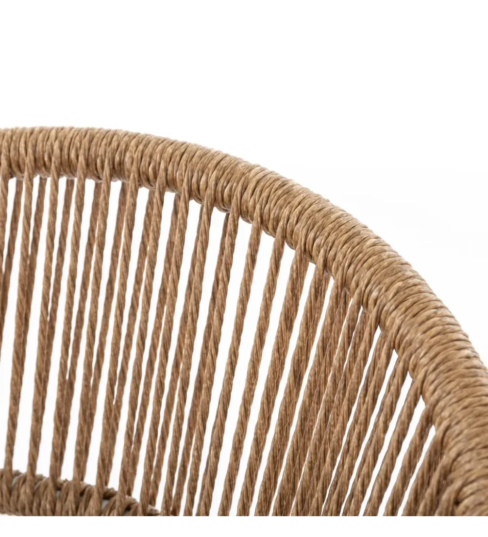 Krzesło ogrodowe NESKA 80 cm białe naturalne