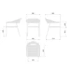 Krzesło ogrodowe NIVA 81 cm naturalne czarne