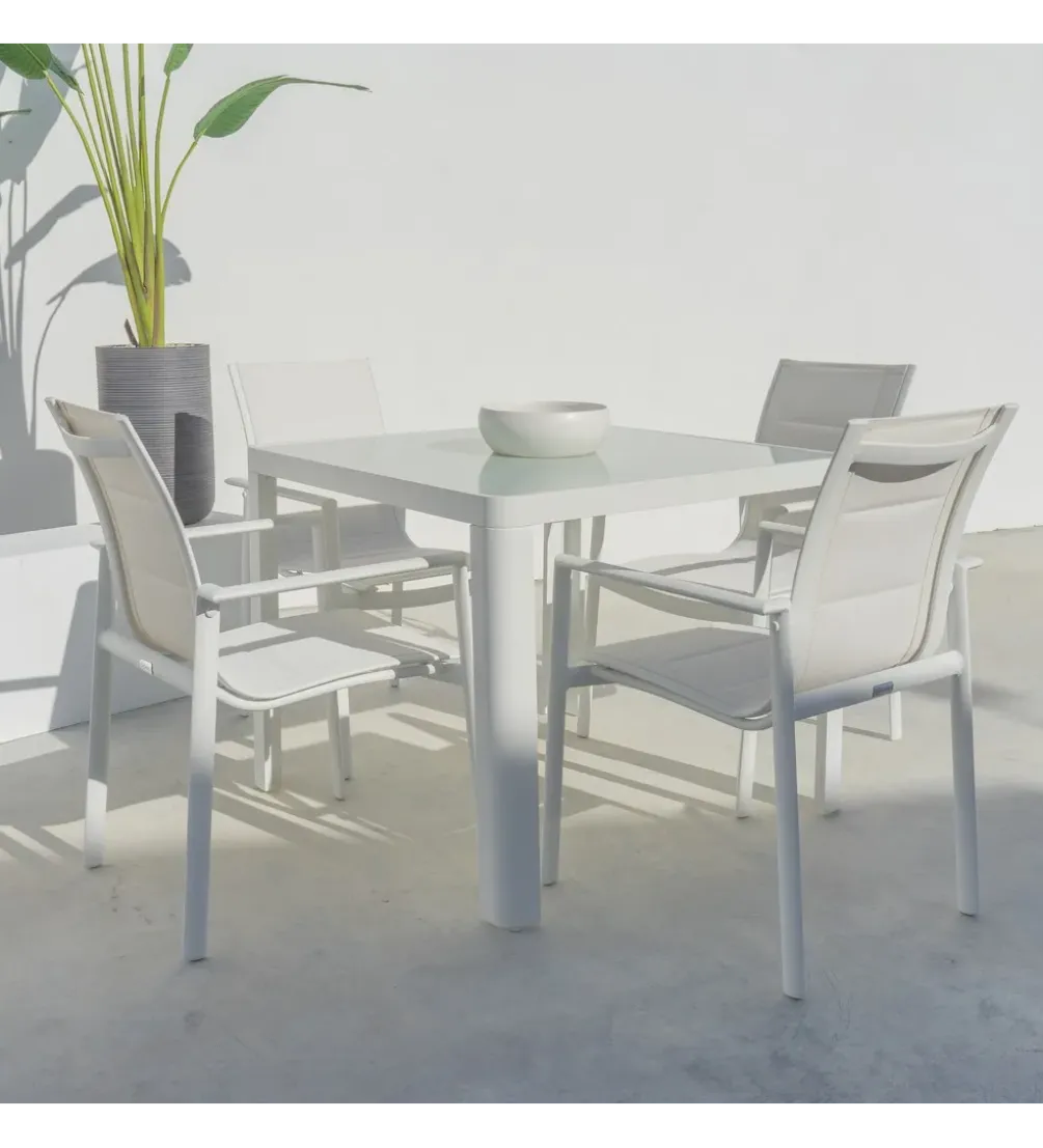 Krzesło ogrodowe STELLA 90 cm białe