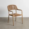 Krzesło OSTAMEER 82 cm plecionka w stylu rattan brązowe