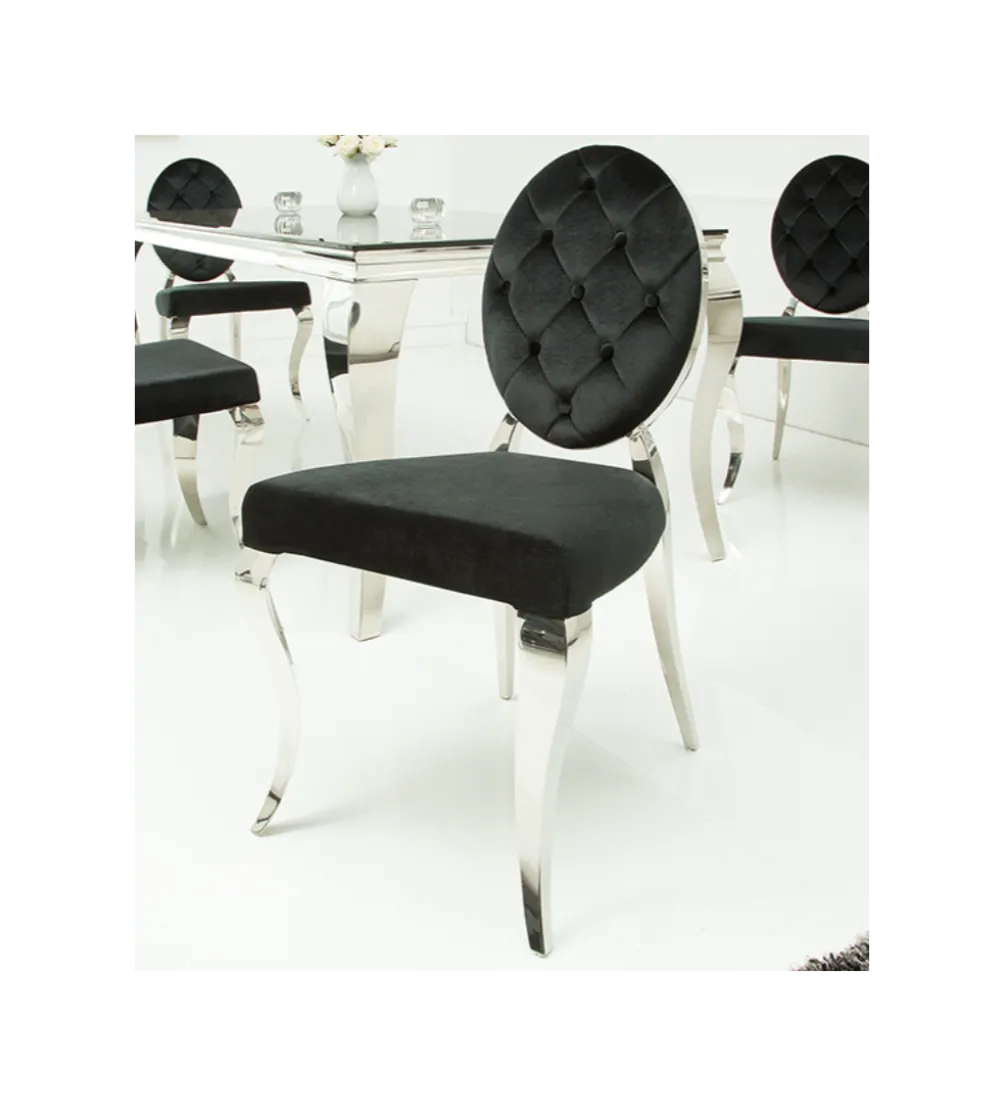 Krzesło OXANA Modern Barock czarne