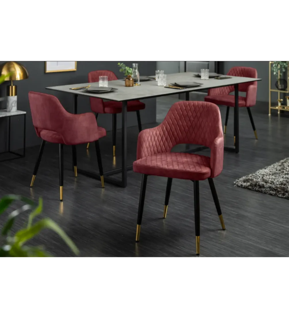 Krzesło Paris Velvet czerwono bordowe