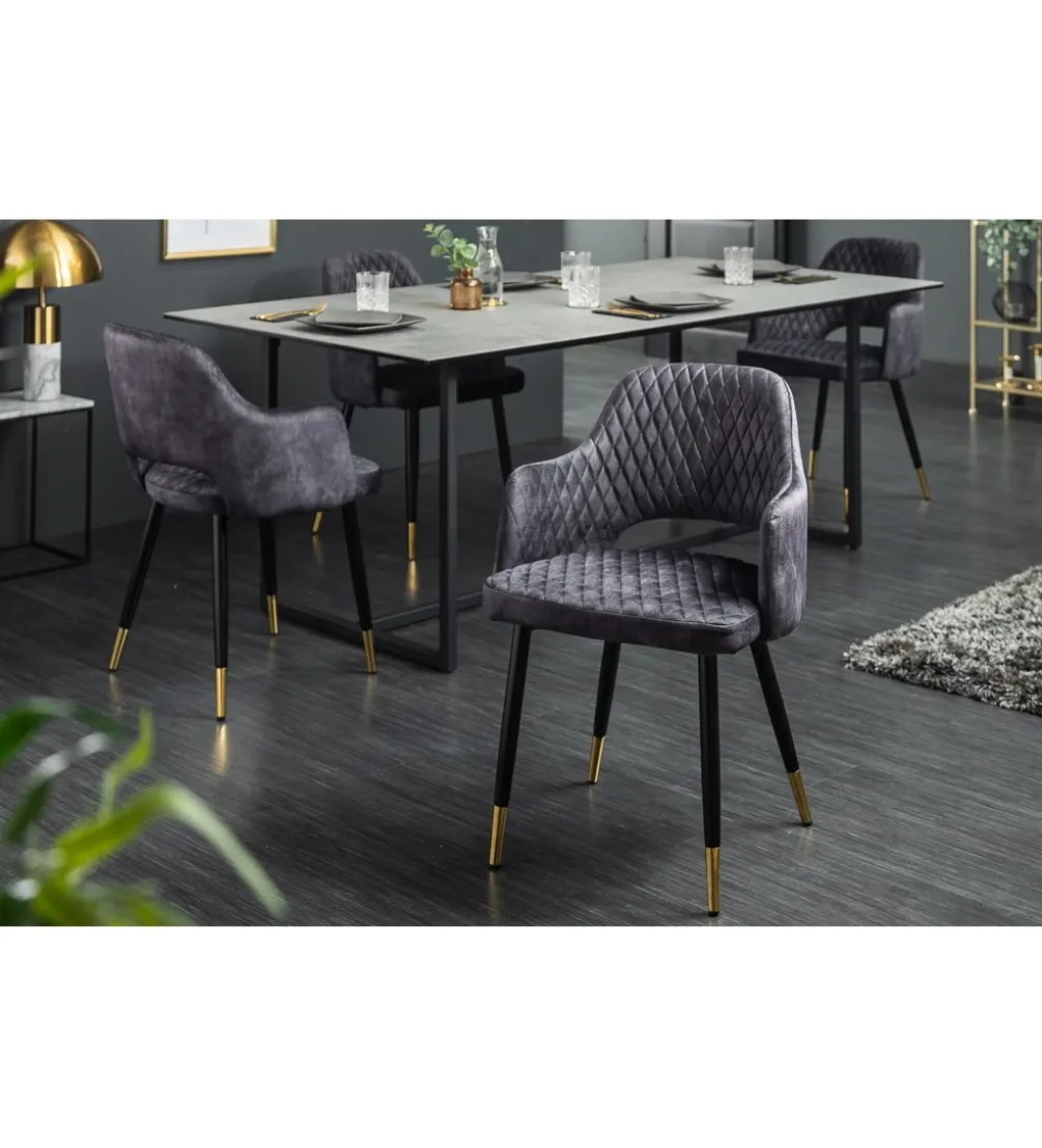 Krzesło Paris Velvet Szare