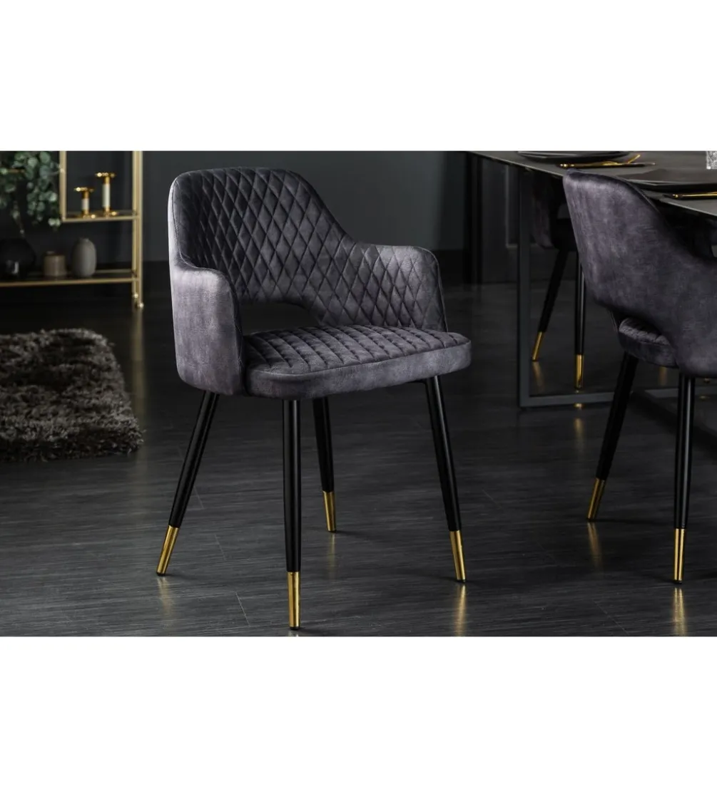 Krzesło Paris Velvet Szare