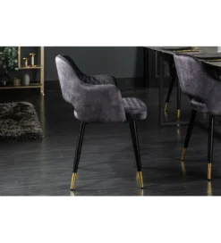 Krzesło Paris Velvet Szare