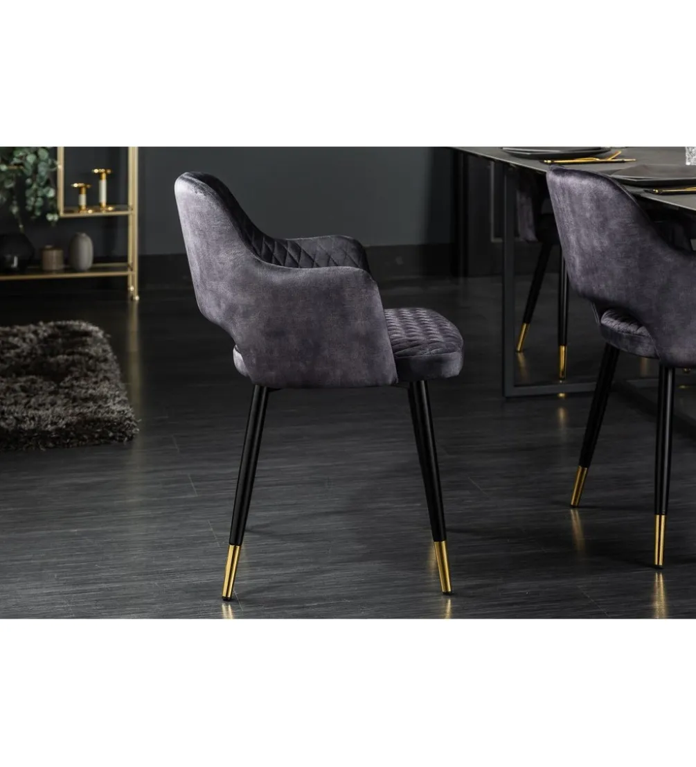 Krzesło Paris Velvet Szare