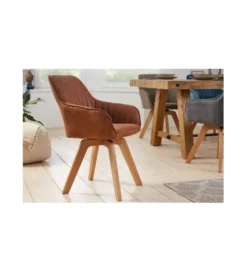 Krzesło RAMZES z obrotowym siedziskiem brązowe