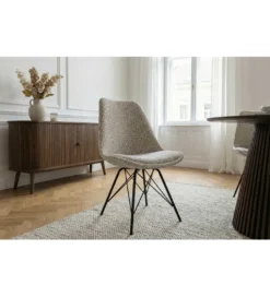 Krzesło SCANDINAVIA 86 cm śnieżna panterka beżowo szara